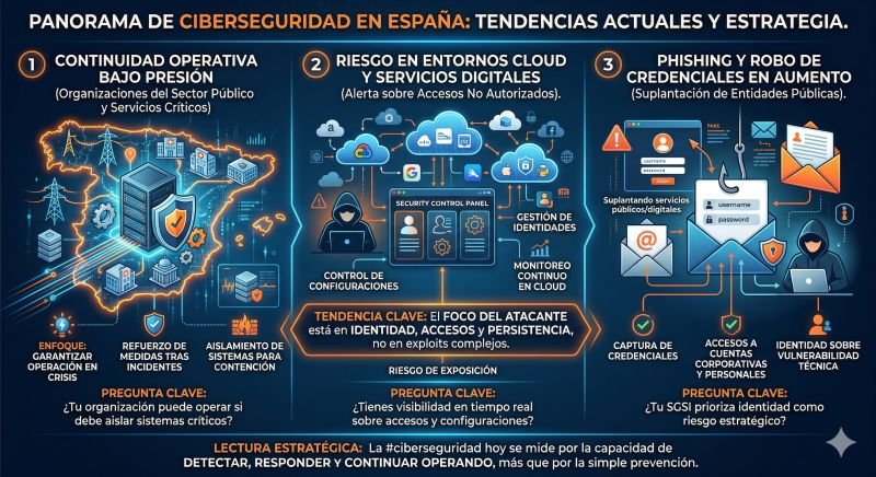 Análisis de tendencias en ciberseguridad centrado en la continuidad operativa para empresas en España y Colombia.